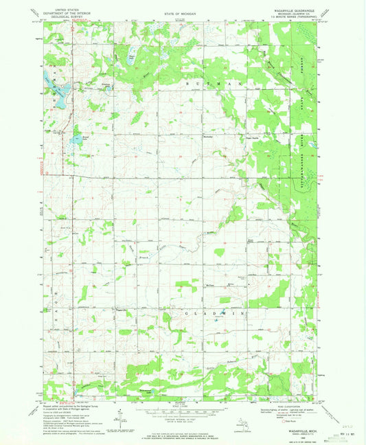 1969 Wagarville, MI - Michigan - USGS Topographic Map