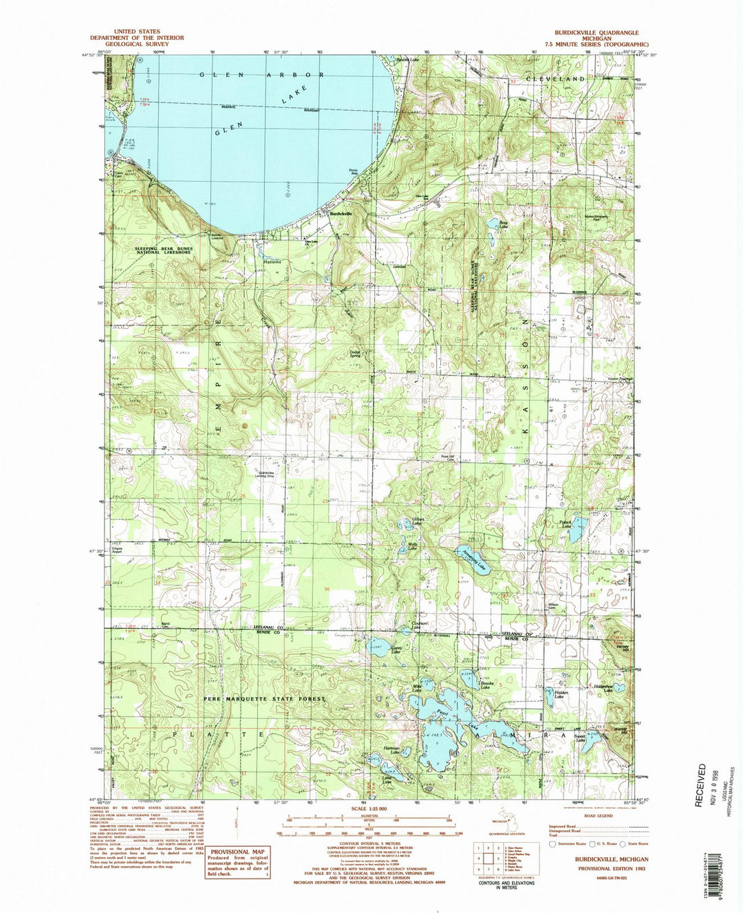 1983 Burdickville, MI - Michigan - USGS Topographic Map v2