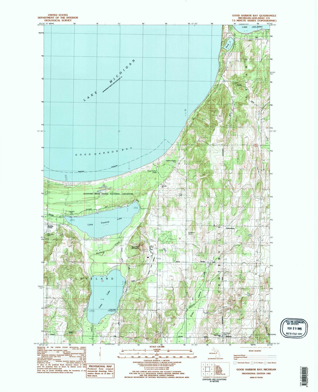 1983 Good Harbor Bay, MI - Michigan - USGS Topographic Map