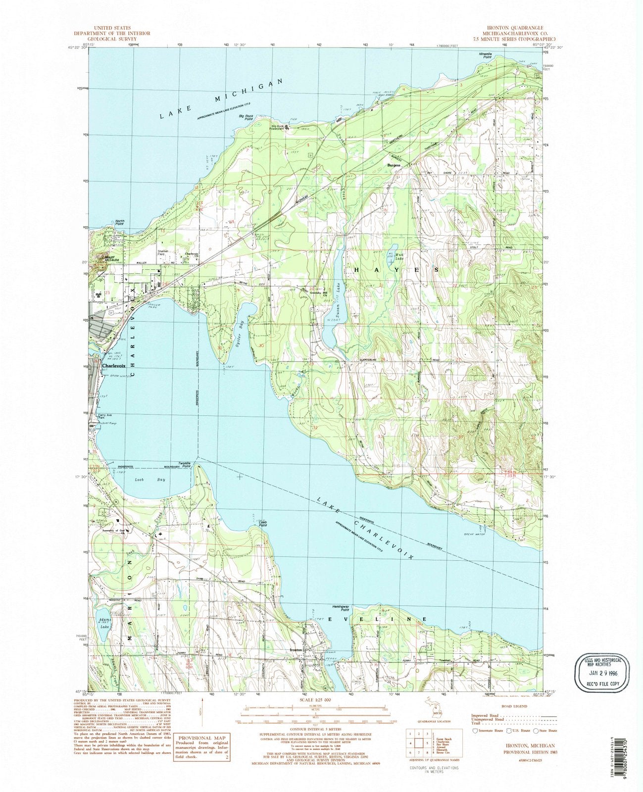 1983 Ironton, MI - Michigan - USGS Topographic Map