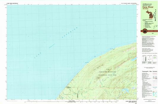1980 Carp River, MI - Michigan - USGS Topographic Map