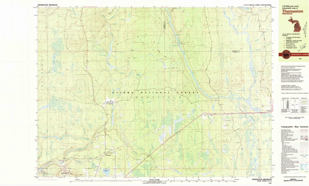 1981 Thomaston, MI - Michigan - USGS Topographic Map
