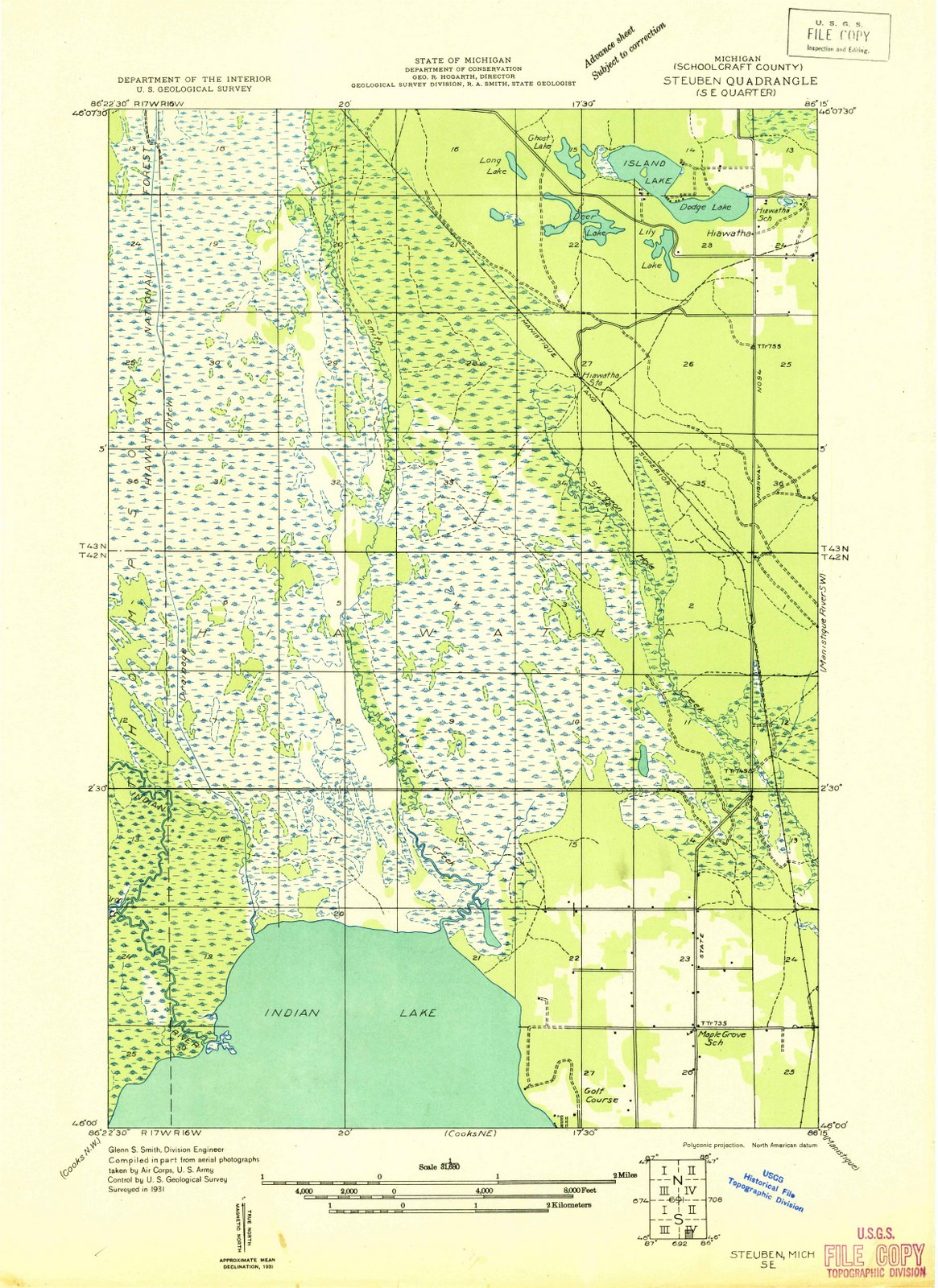 1931 Steuben, MI - Michigan - USGS Topographic Map v3