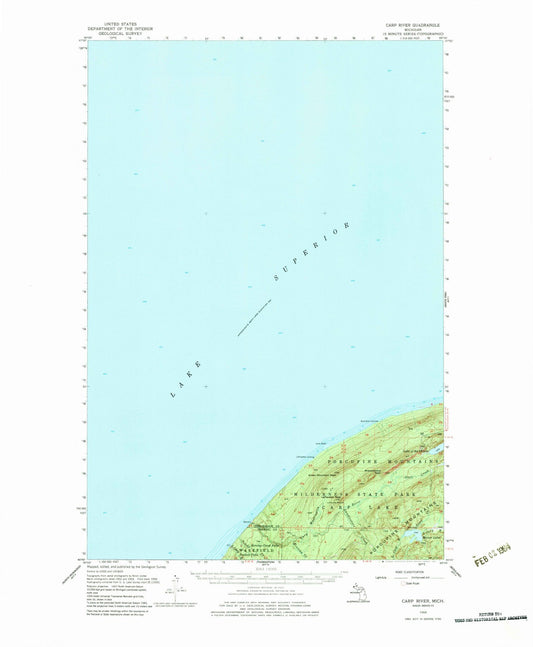 1956 Carp River, MI - Michigan - USGS Topographic Map