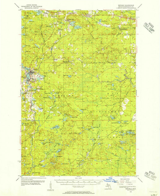 1955 Republic, MI - Michigan - USGS Topographic Map v3