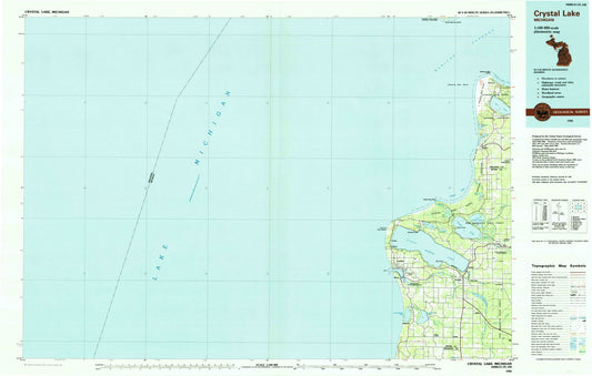 1984 Crystal Lake, MI - Michigan - USGS Topographic Map
