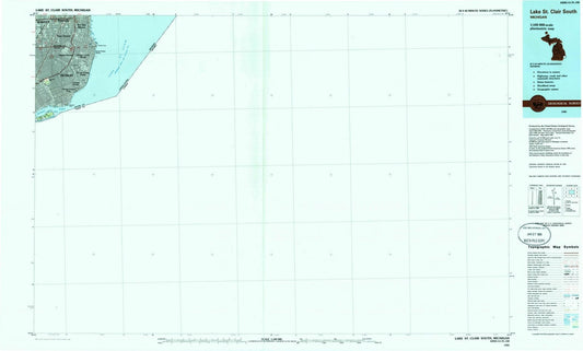 1985 Lake St. Clair South, MI - Michigan - USGS Topographic Map