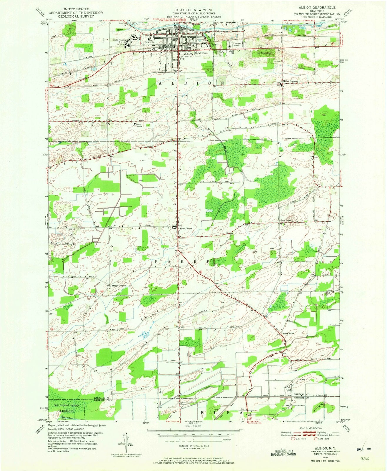 1950 Albion, NY - New York - USGS Topographic Map