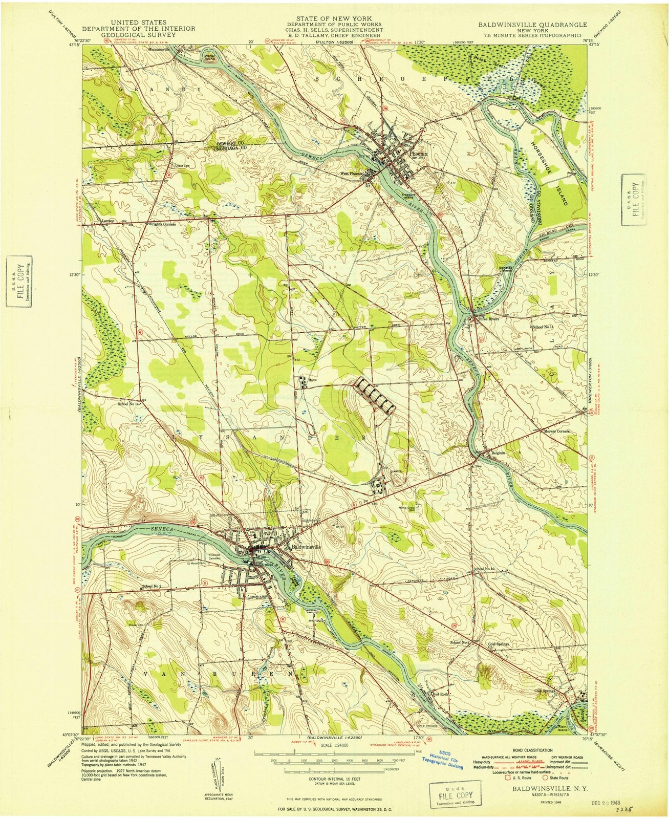 1948 Baldwinsville, NY - New York - USGS Topographic Map
