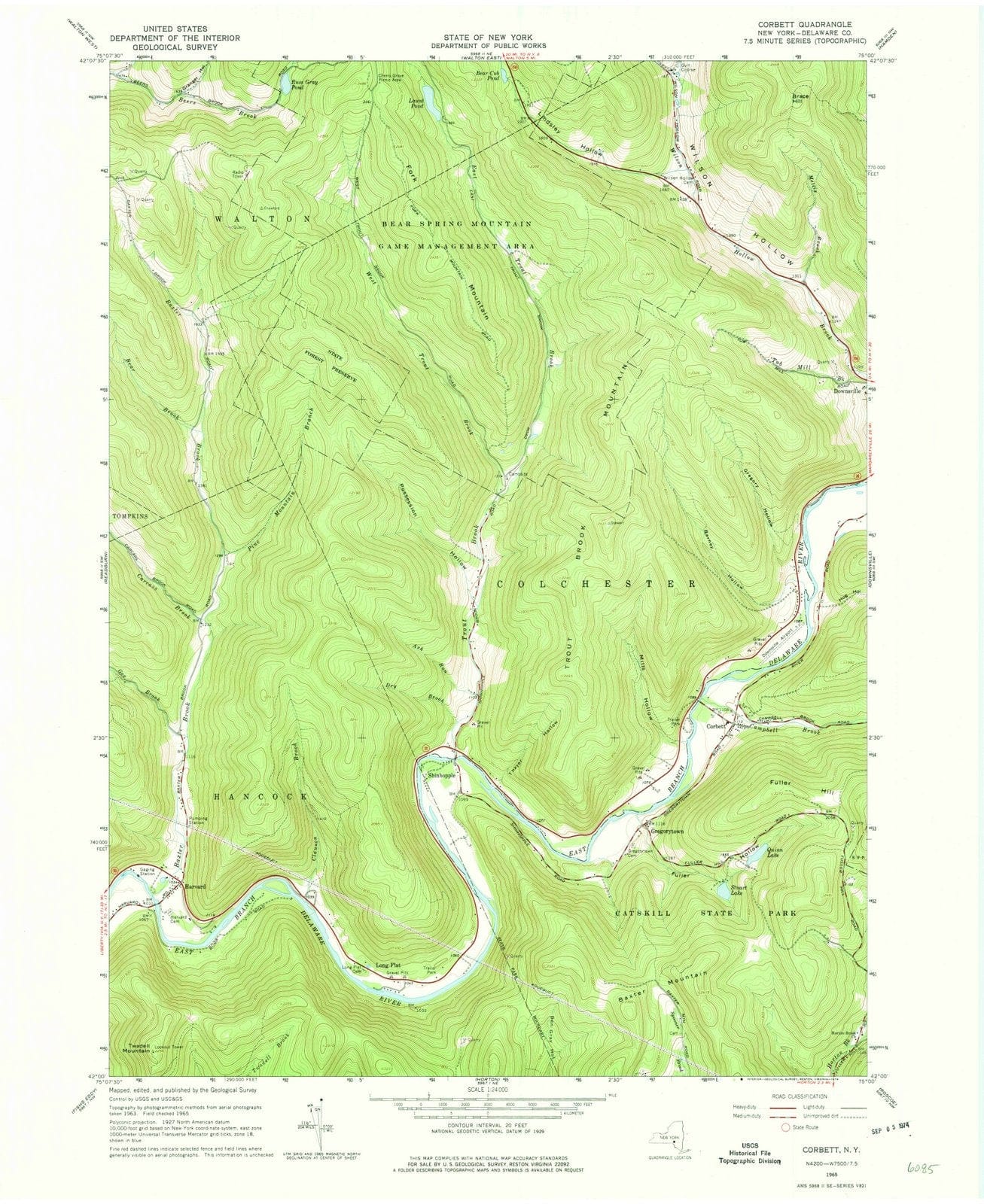 1965 Corbett, NY - New York - USGS Topographic Map