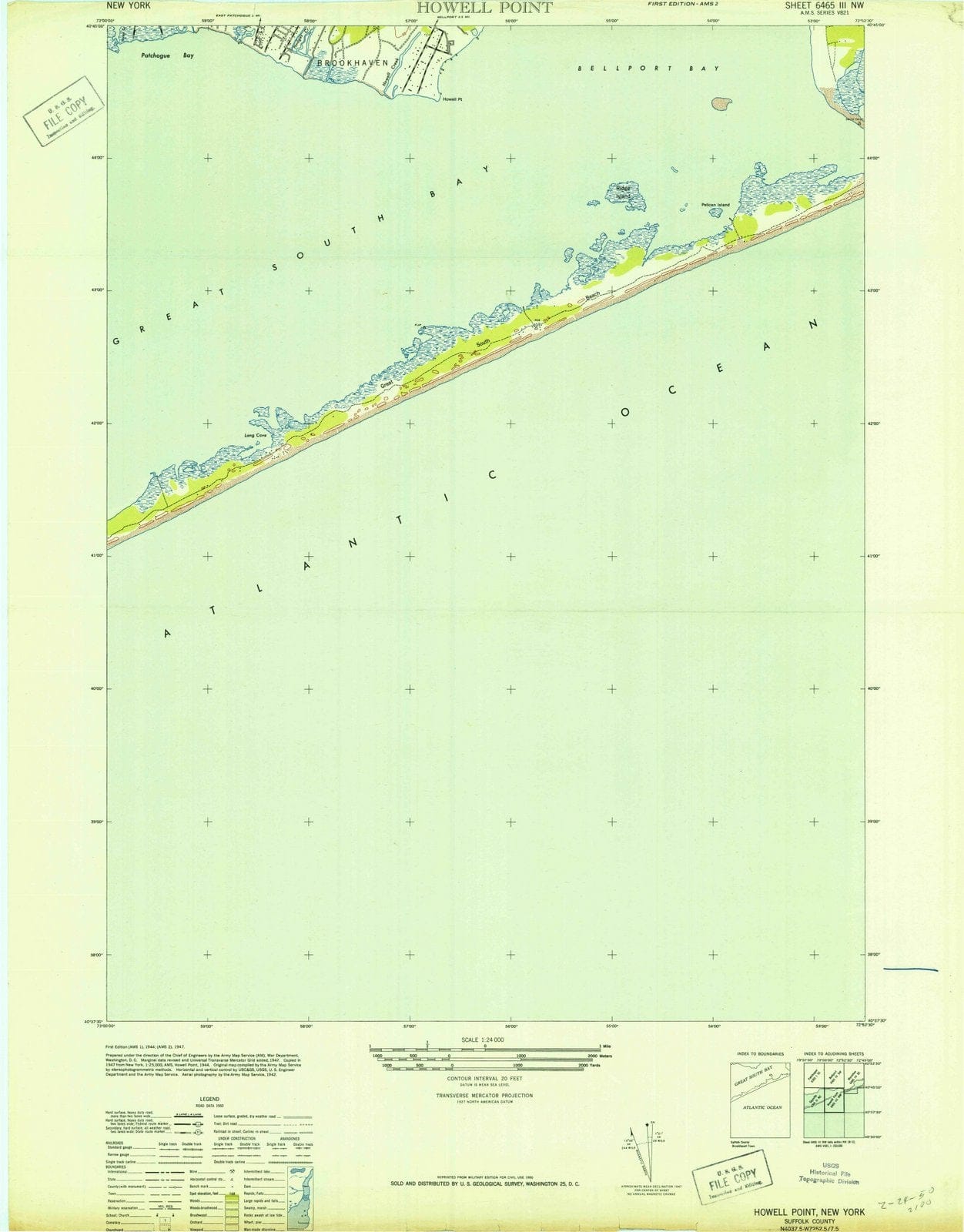 1947 Howells Point, NY - New York - USGS Topographic Map