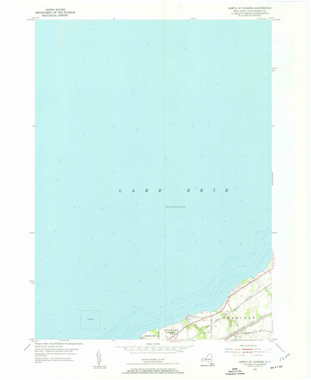 1955 North Ofunkirk, NY - New York - USGS Topographic Map