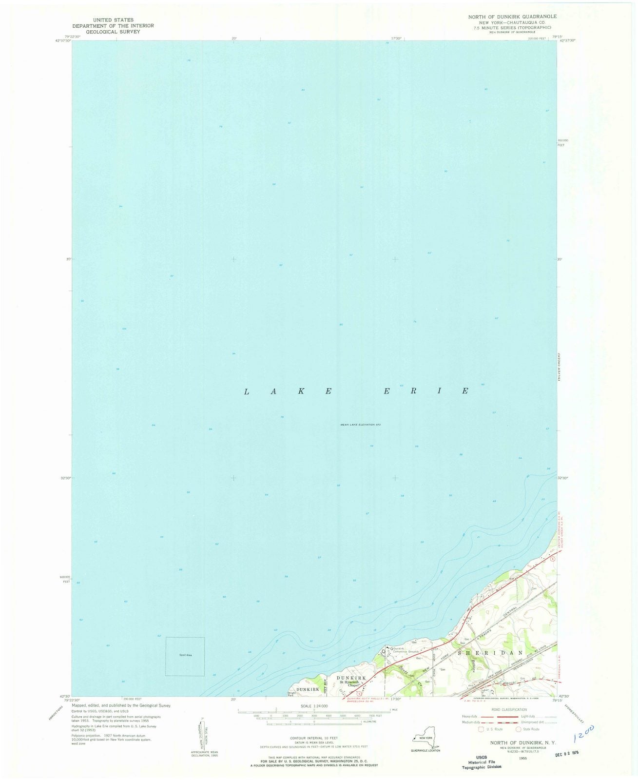 1955 North Ofunkirk, NY - New York - USGS Topographic Map