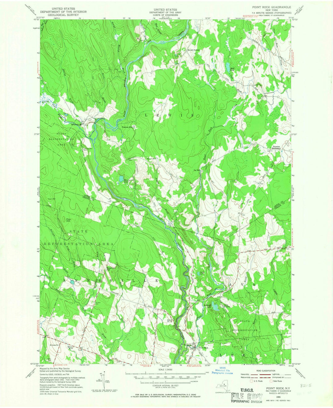 1955 Point Rock, NY - New York - USGS Topographic Map