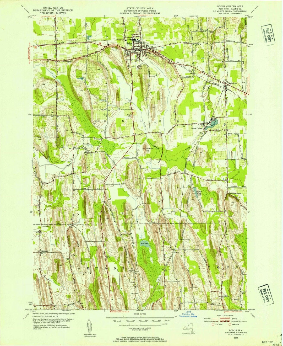 1952 Sodus, NY - New York - USGS Topographic Map