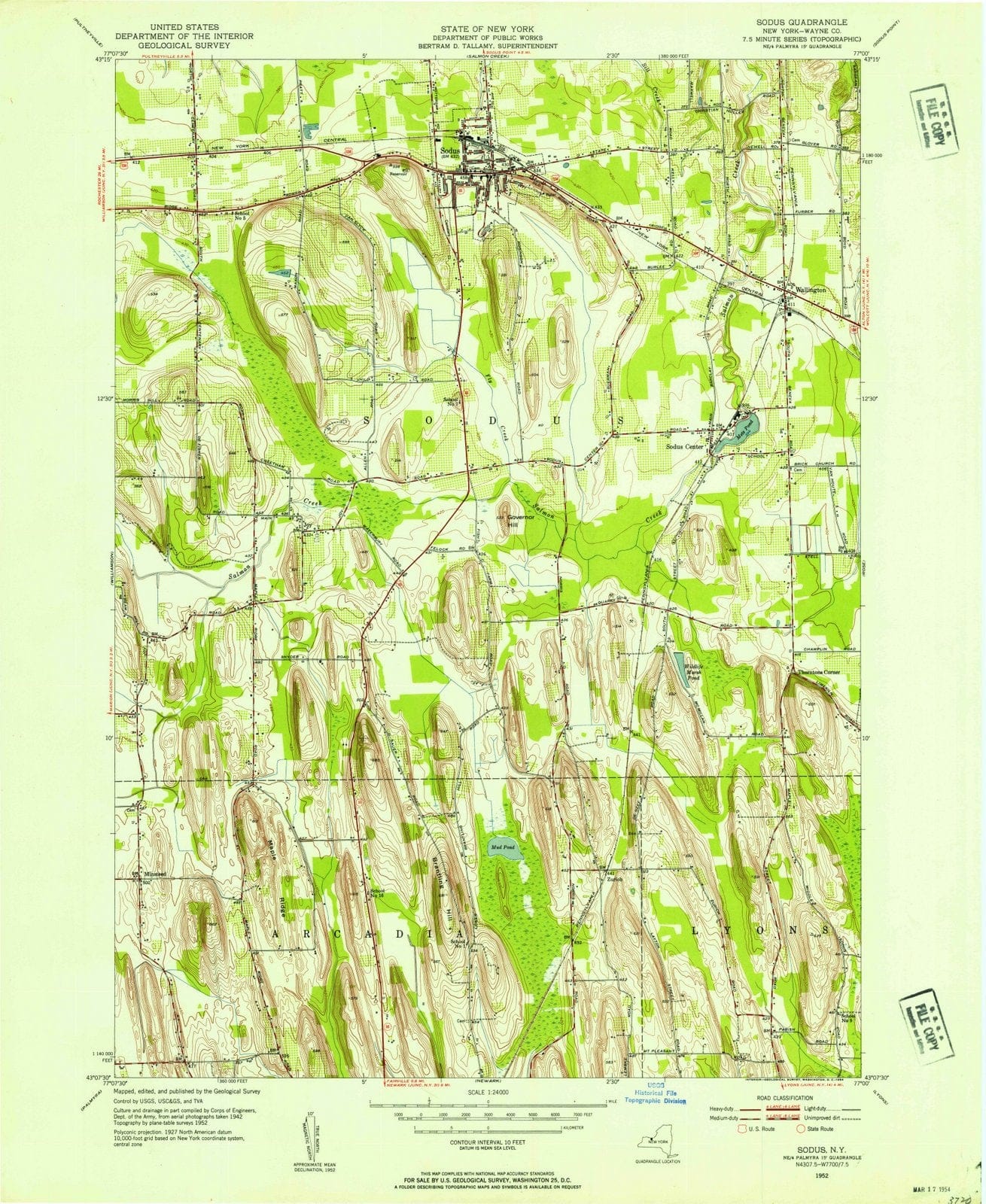 1952 Sodus, NY - New York - USGS Topographic Map