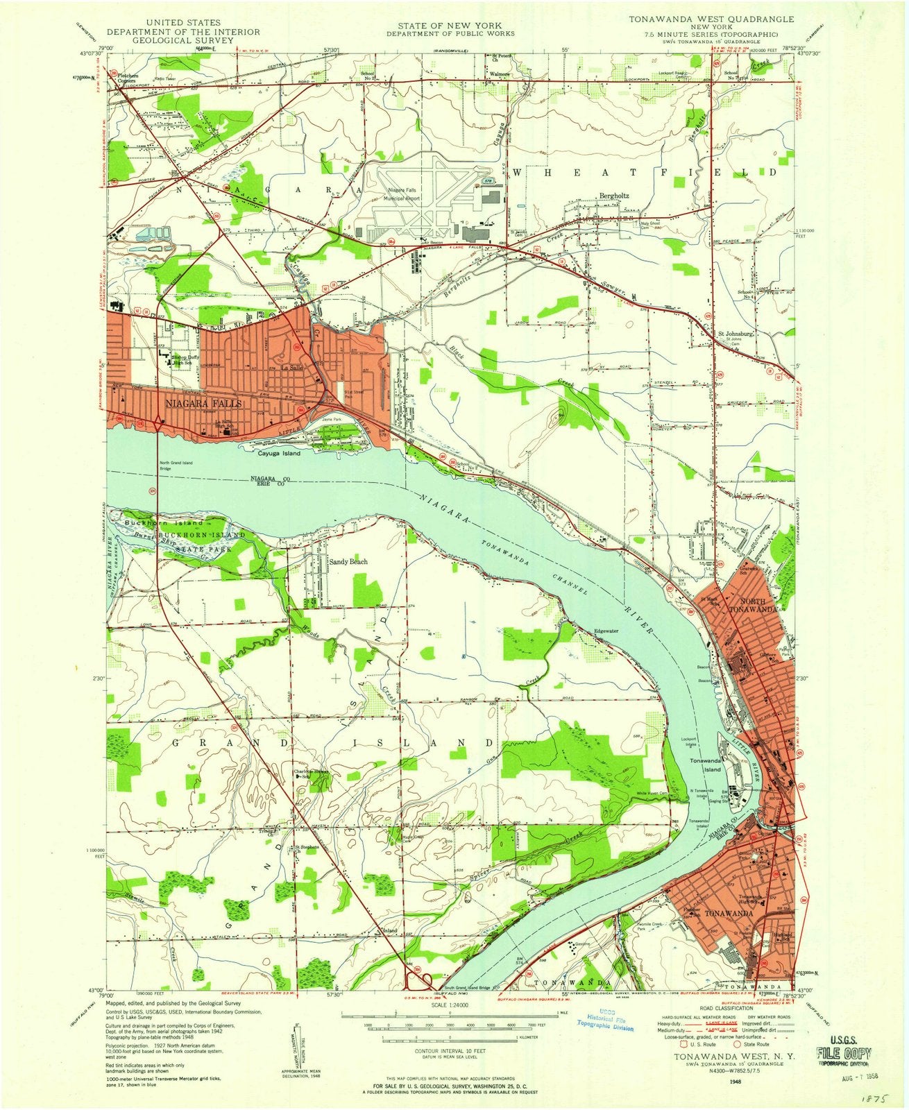 1948 Tonawanda West, NY - New York - USGS Topographic Map