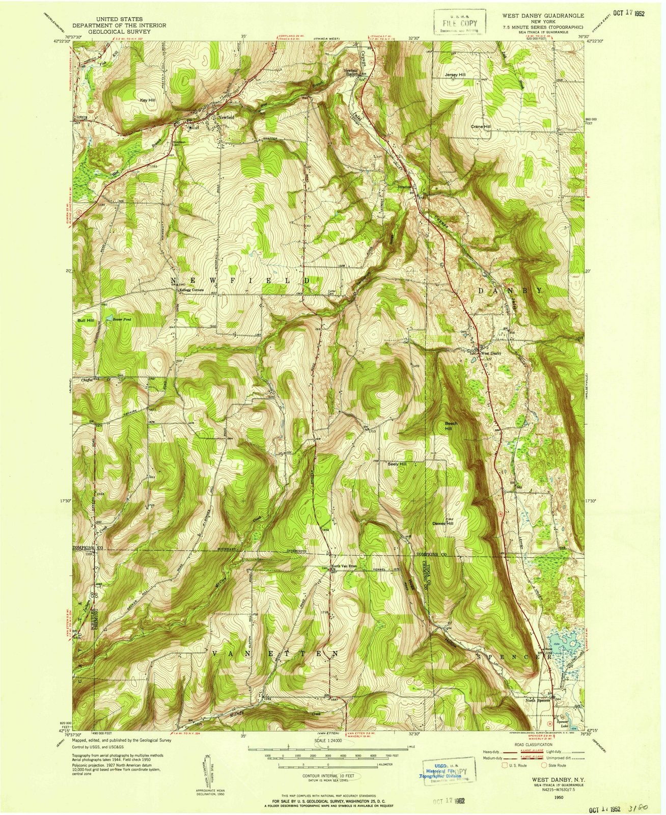 1950 Westanby, NY - New York - USGS Topographic Map