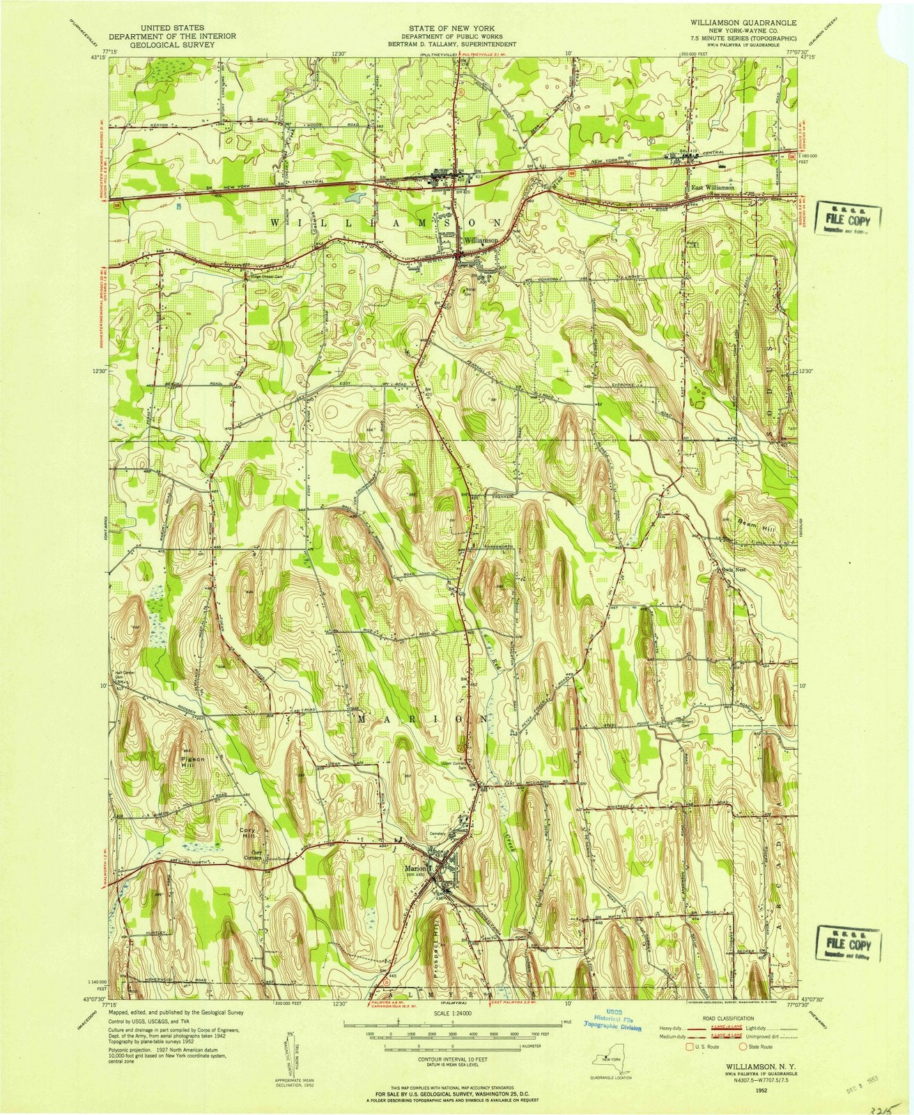 1952 Williamson, NY - New York - USGS Topographic Map