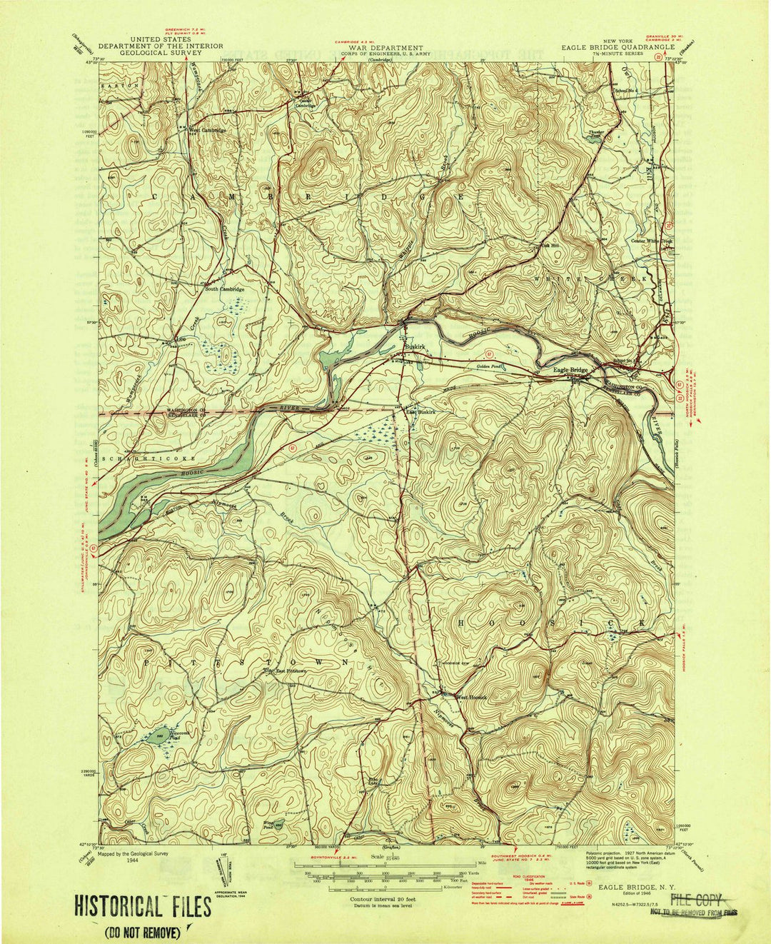 1946 Eagle Bridge, NY - New York - USGS Topographic Map