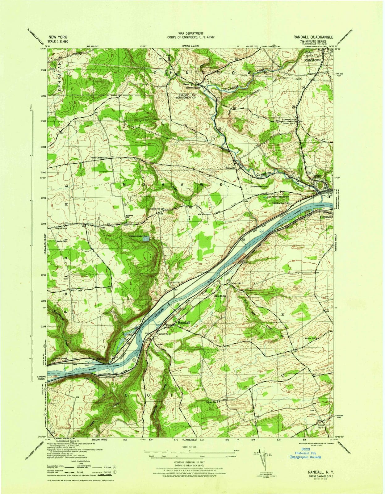 1946 Randall, NY - New York - USGS Topographic Map