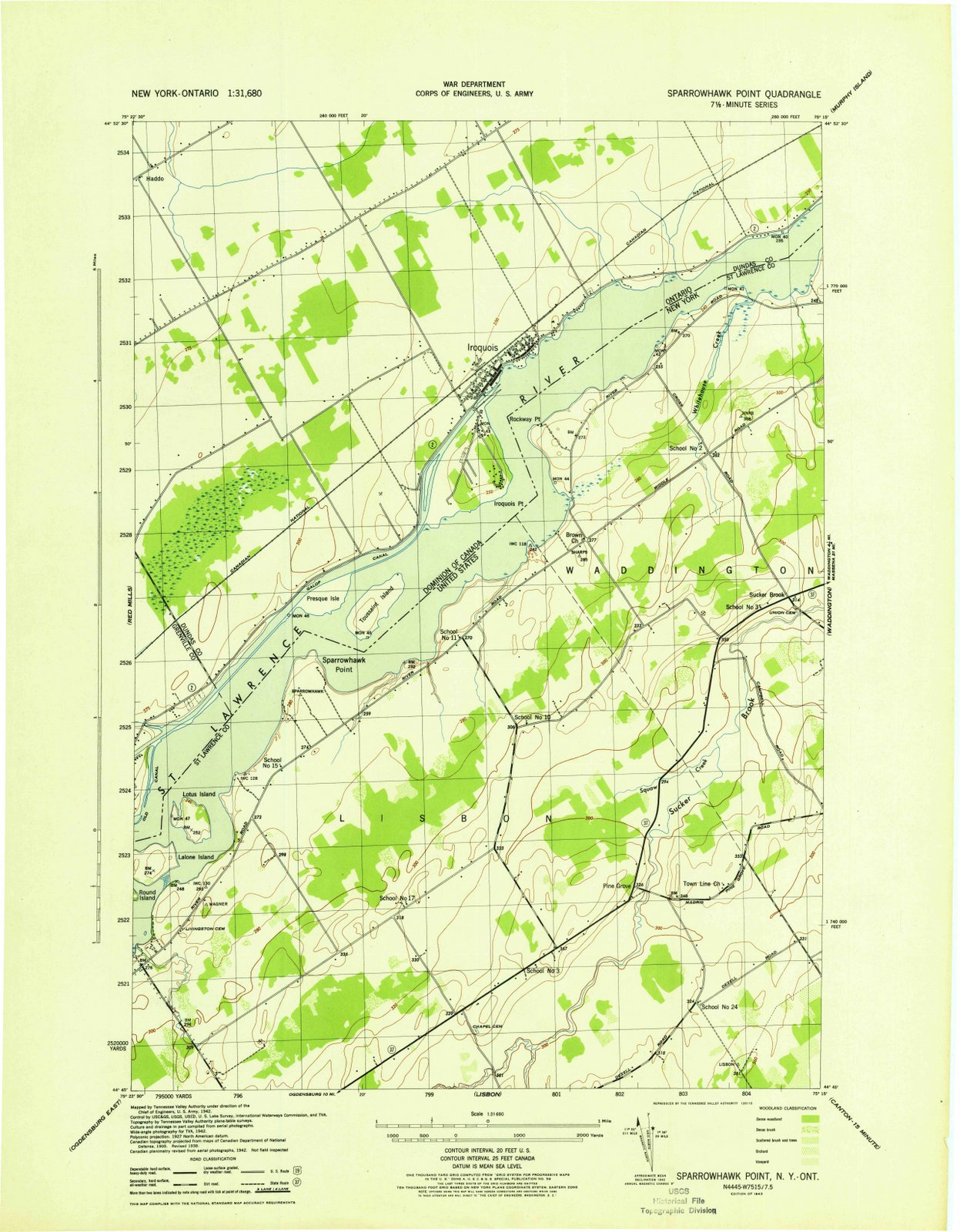 1943 Sparrowhawk Point, NY - New York - USGS Topographic Map