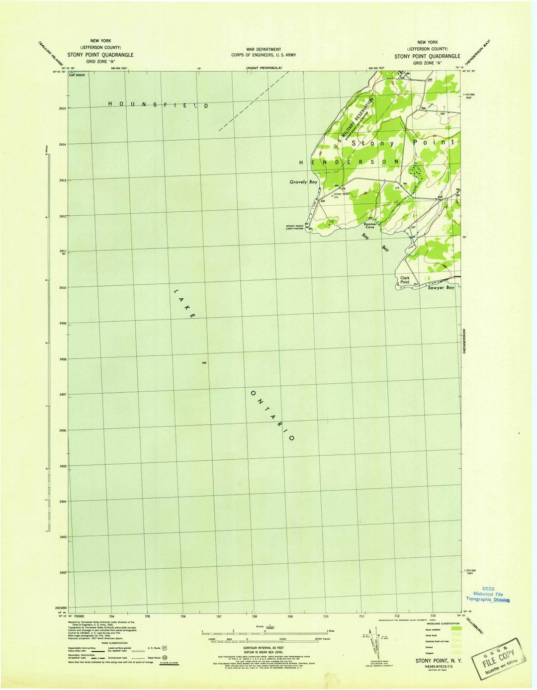 1942 Stony Point, NY - New York - USGS Topographic Map