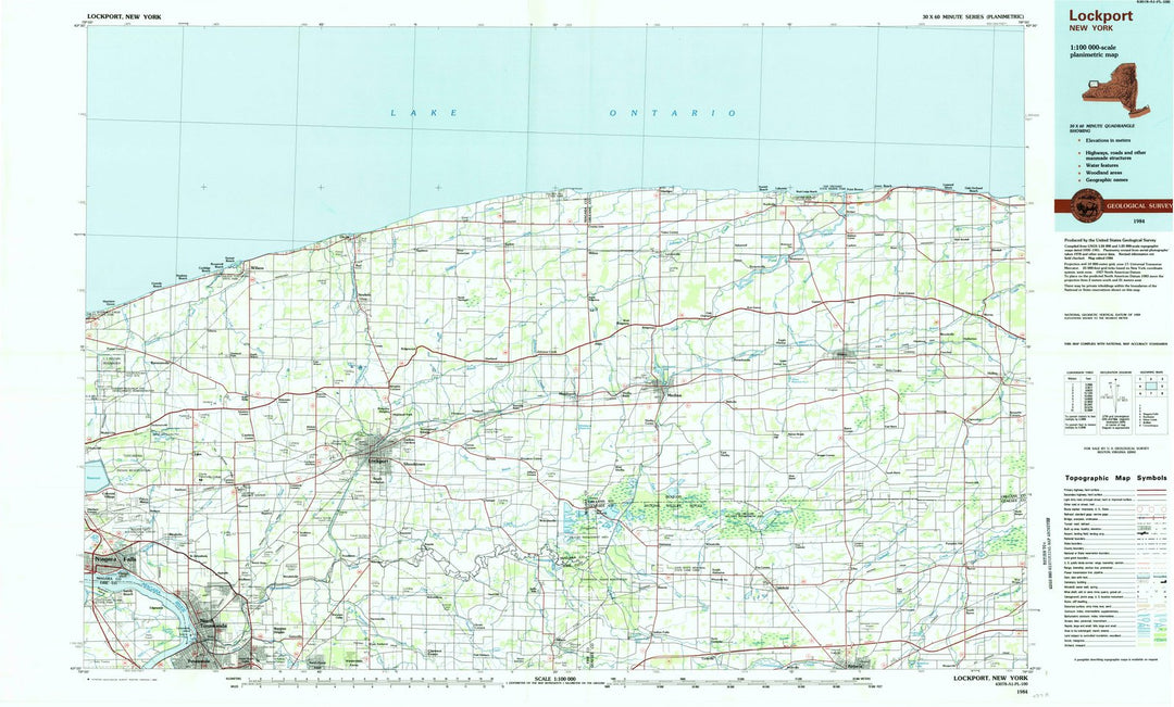1984 Lockport, NY - New York - USGS Topographic Map