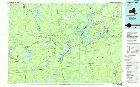 1985 Tupper Lake, NY - New York - USGS Topographic Map