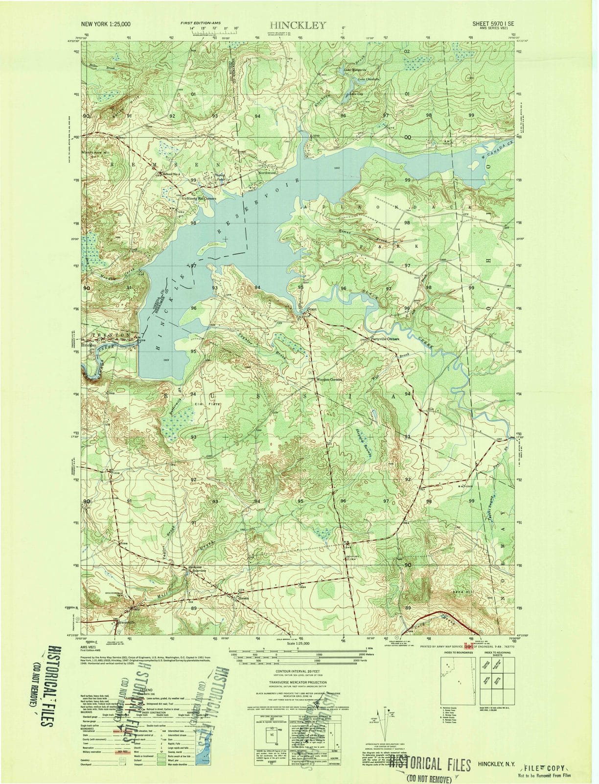 1946 Hinckley, NY - New York - USGS Topographic Map v2