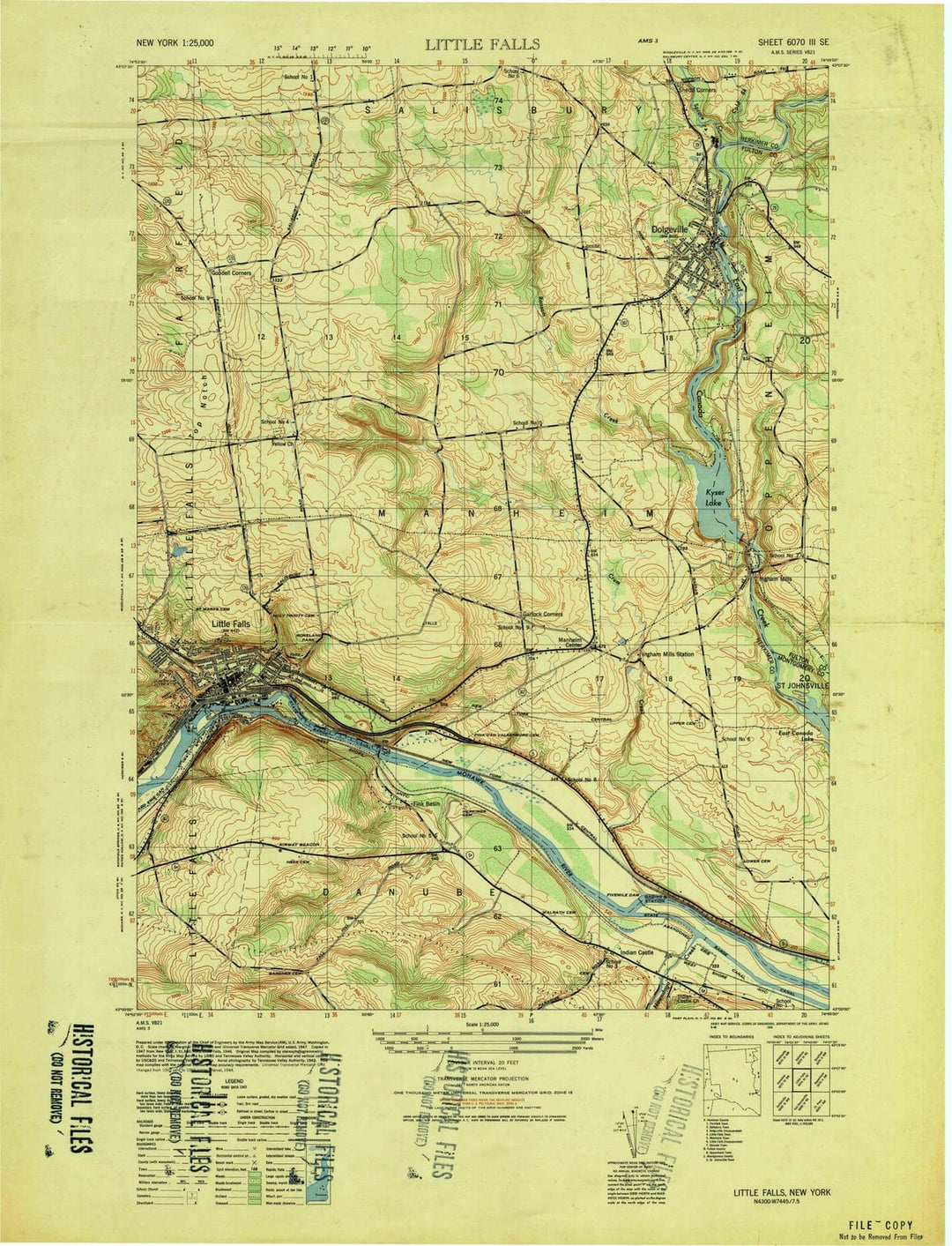 1949 Little Falls, NY - New York - USGS Topographic Map