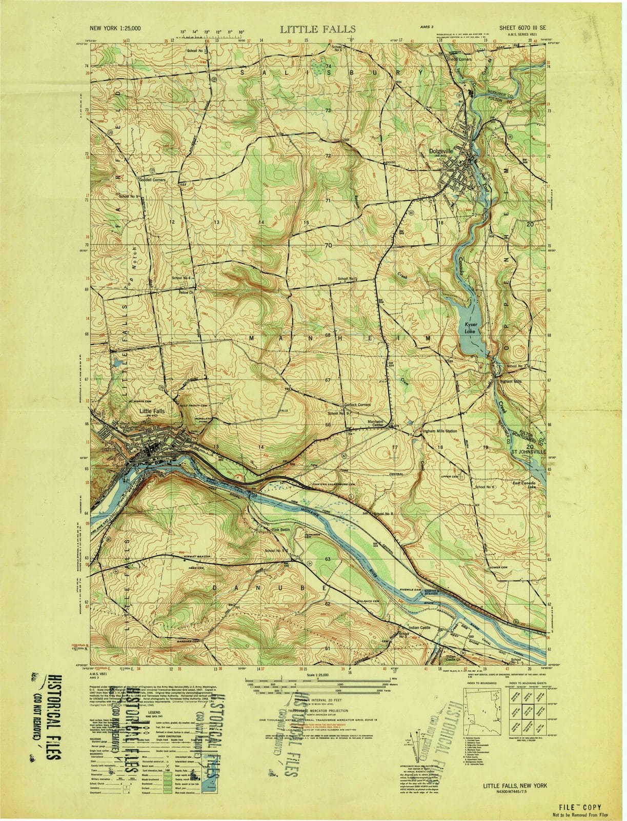 1949 Little Falls, NY - New York - USGS Topographic Map
