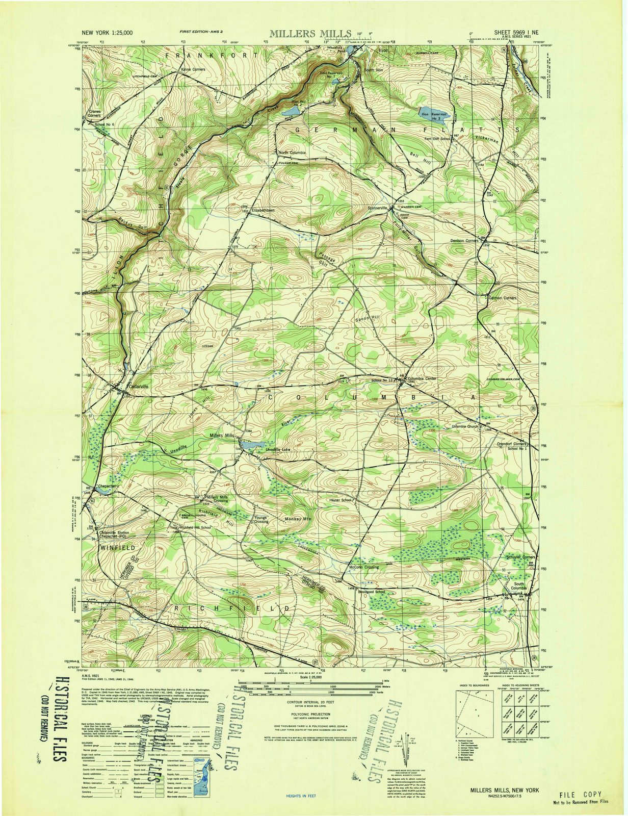 1946 Millers Mills, NY - New York - USGS Topographic Map