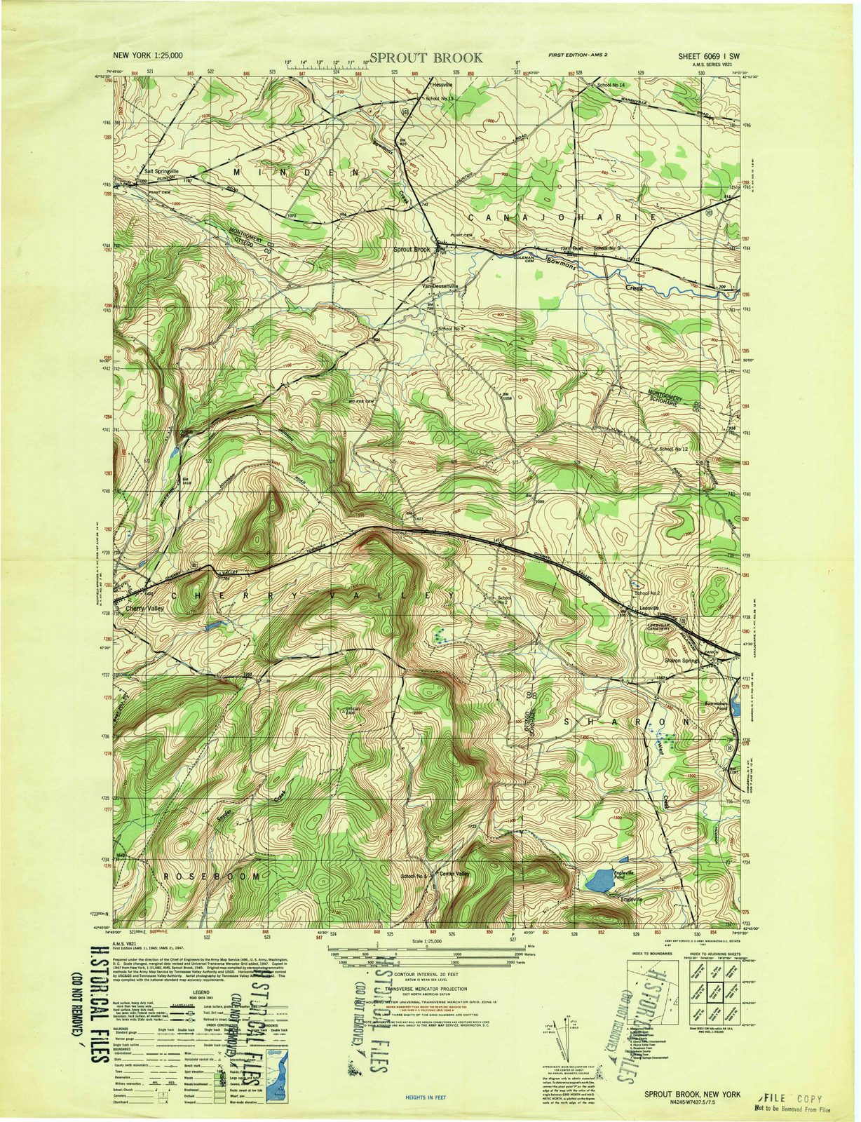 1947 Sprout Brook, NY - New York - USGS Topographic Map