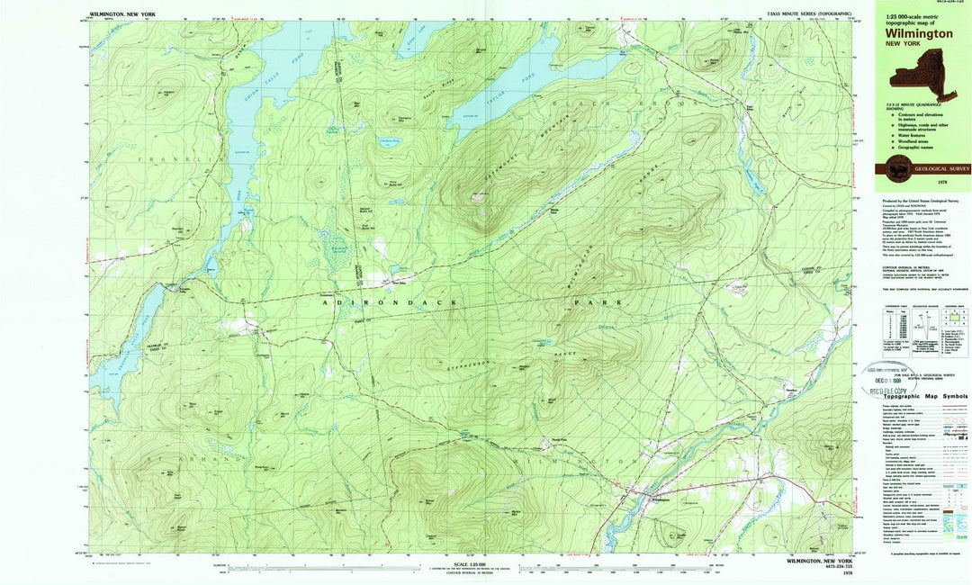 1978 Wilmington, NY - New York - USGS Topographic Map