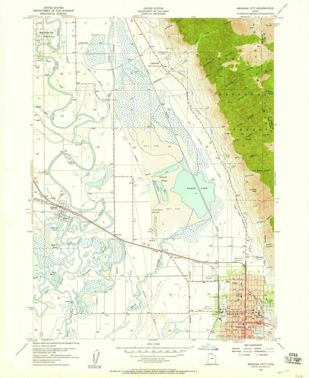 1955 Brigham City, UT - Utah - USGS Topographic Map