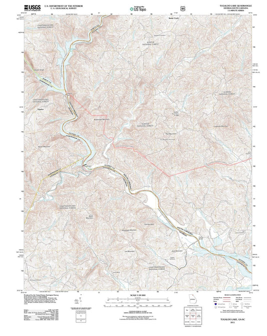 2011 Tugaloo Lake, GA - Georgia - USGS Topographic Map