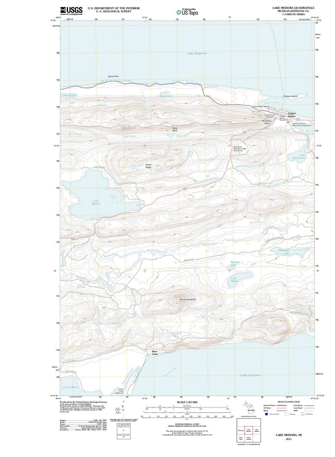2011 Lake Medora, MI - Michigan - USGS Topographic Map