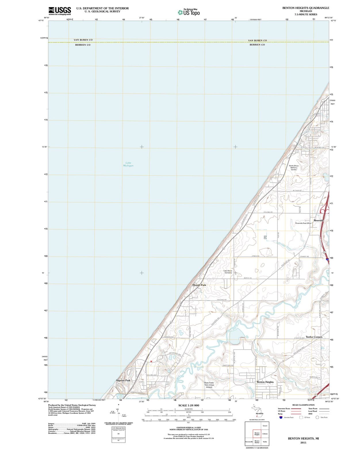 2011 Benton Heights, MI - Michigan - USGS Topographic Map