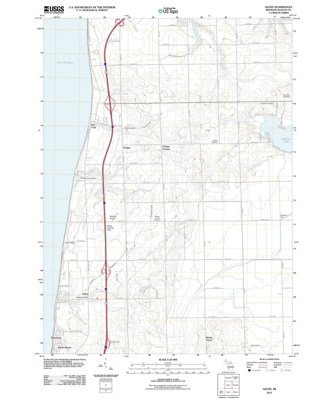 2011 Glenn, MI - Michigan - USGS Topographic Map