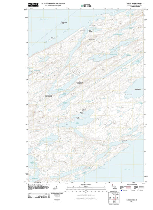2011 Lake Richie, MI - Michigan - USGS Topographic Map