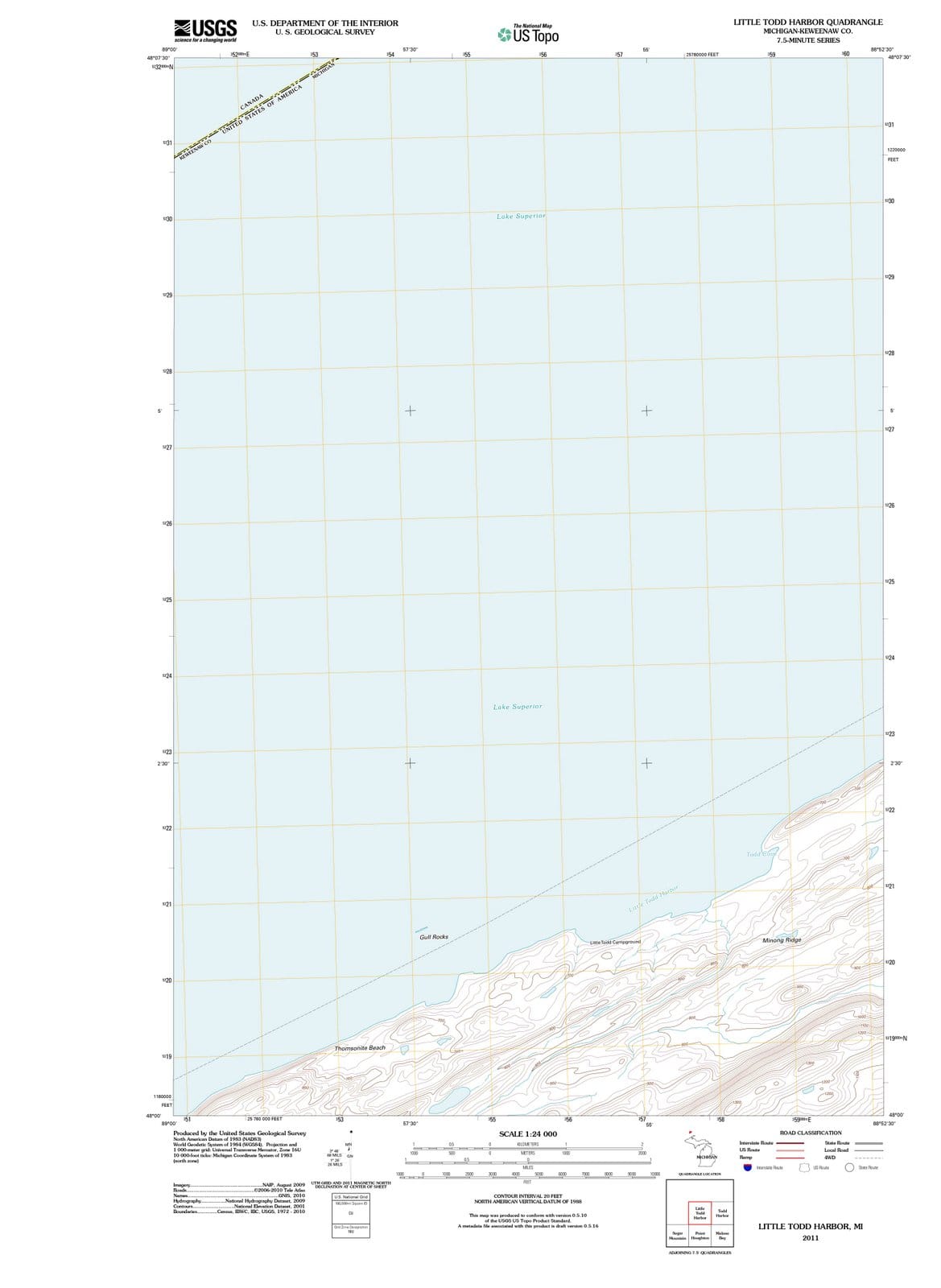 2011 Little Todd Harbor, MI - Michigan - USGS Topographic Map