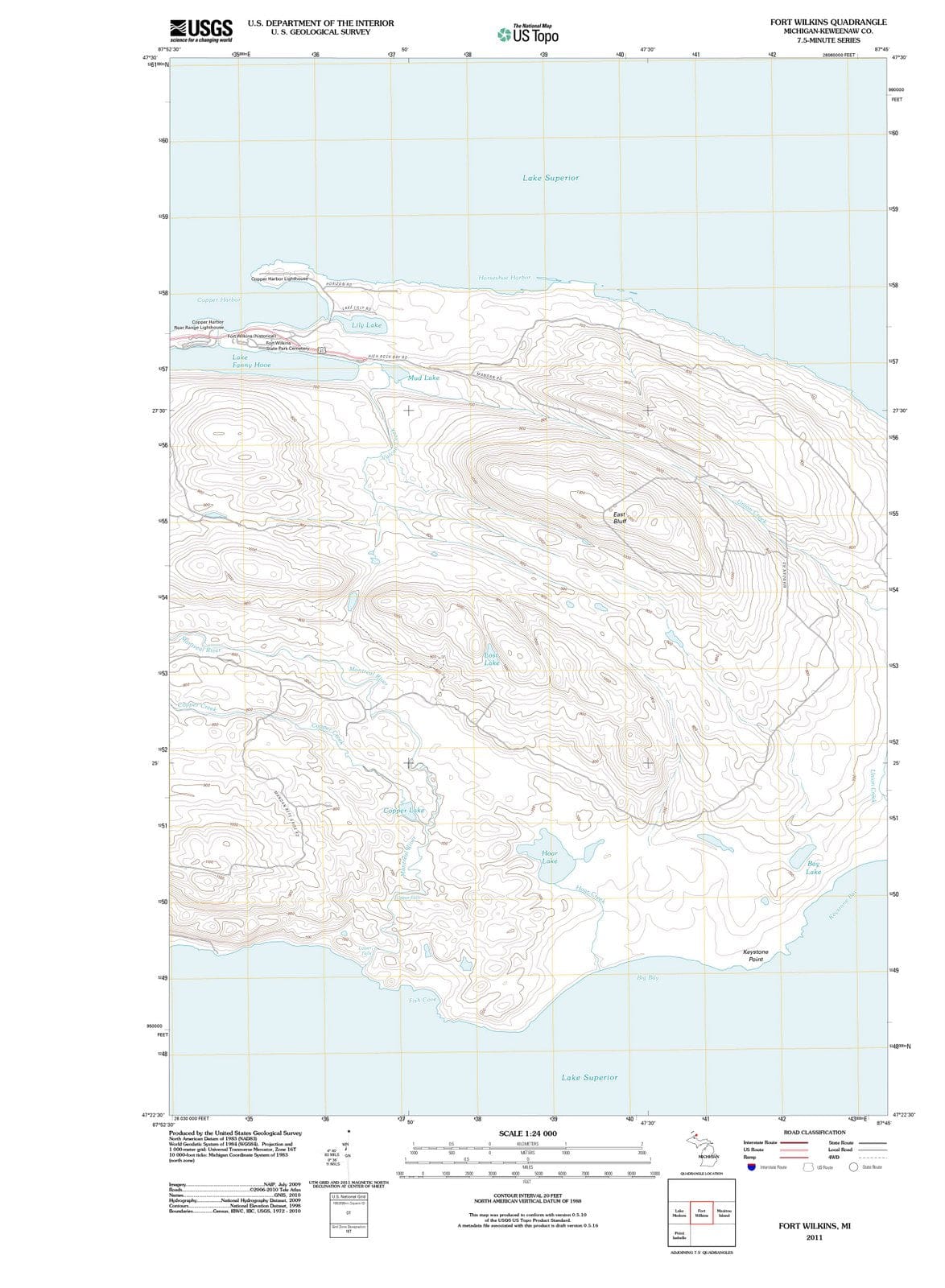2011 Fort Wilkins, MI - Michigan - USGS Topographic Map