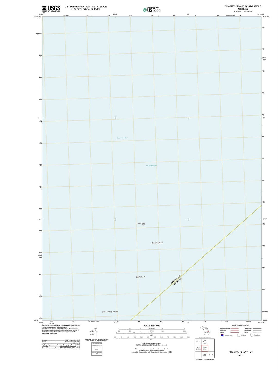 2011 Charity Island, MI - Michigan - USGS Topographic Map