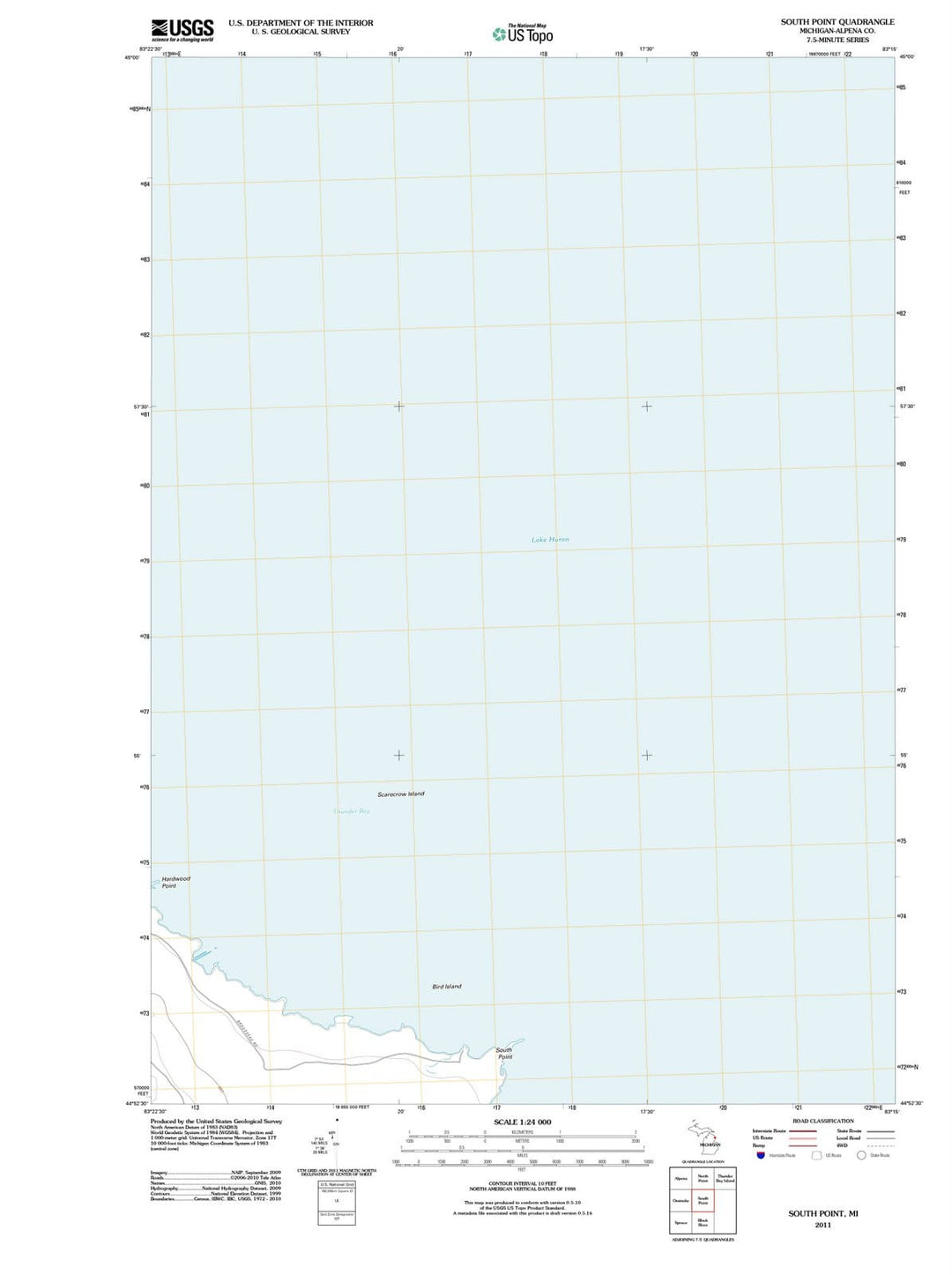 2011 South Point, MI - Michigan - USGS Topographic Map