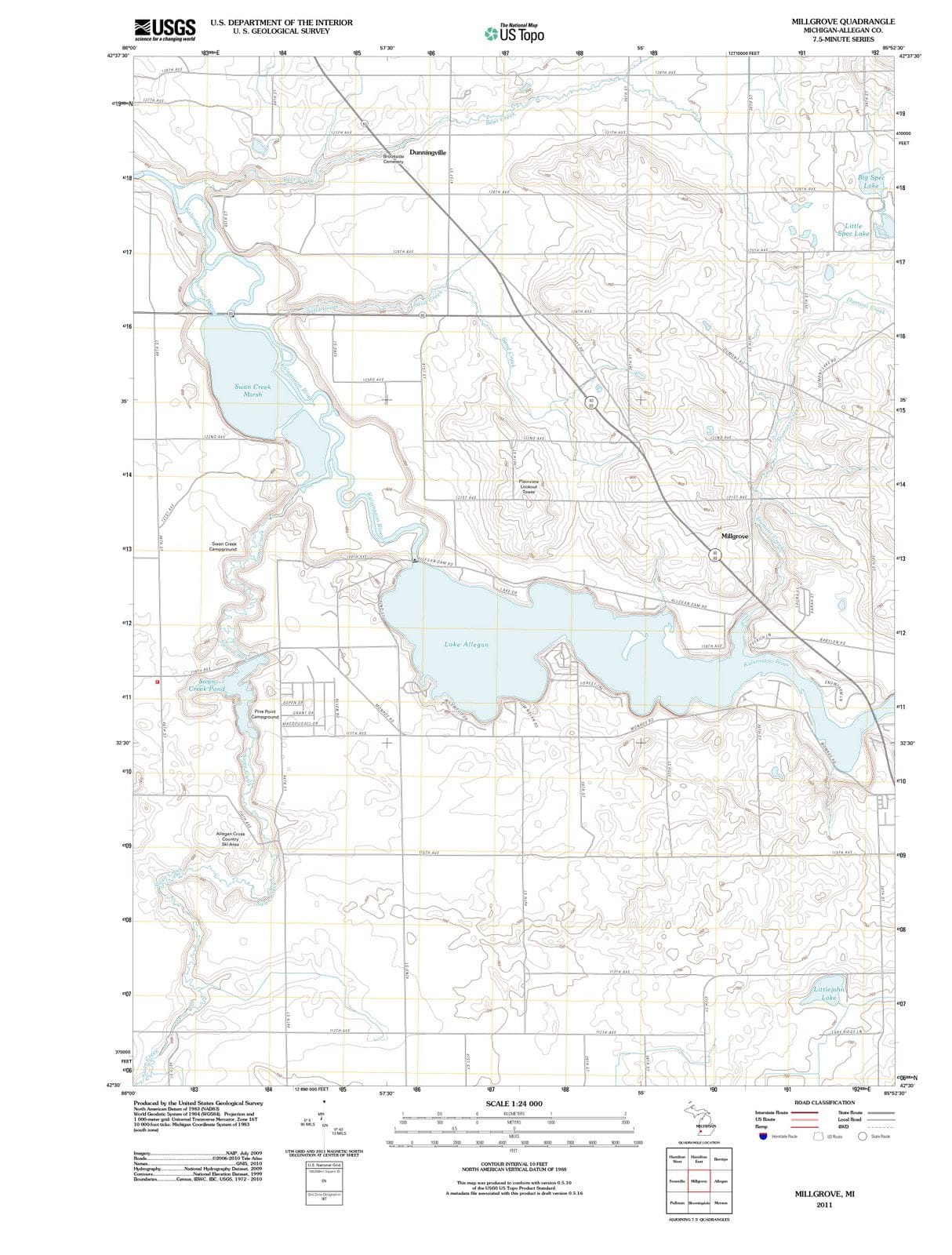 2011 Millgrove, MI - Michigan - USGS Topographic Map