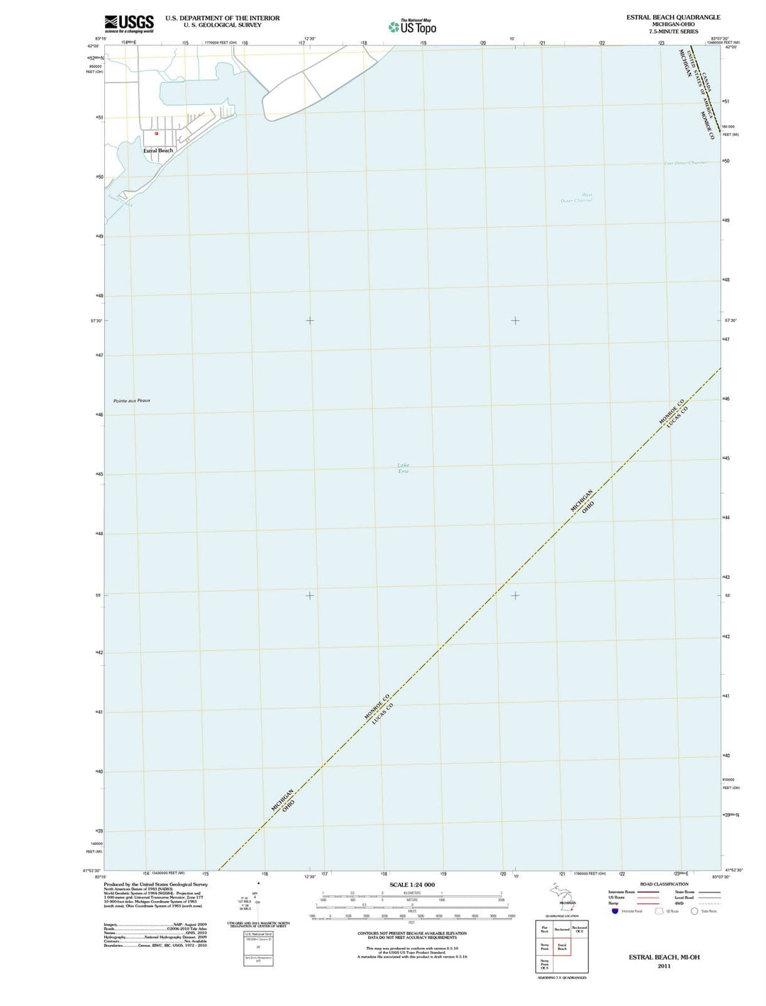 2011 Estral Beach, MI - Michigan - USGS Topographic Map