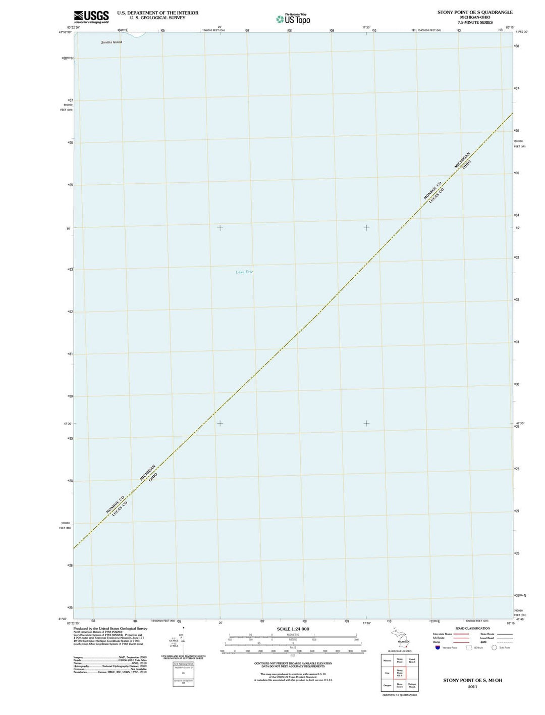 2011 Stony Point OE S, MI - Michigan - USGS Topographic Map