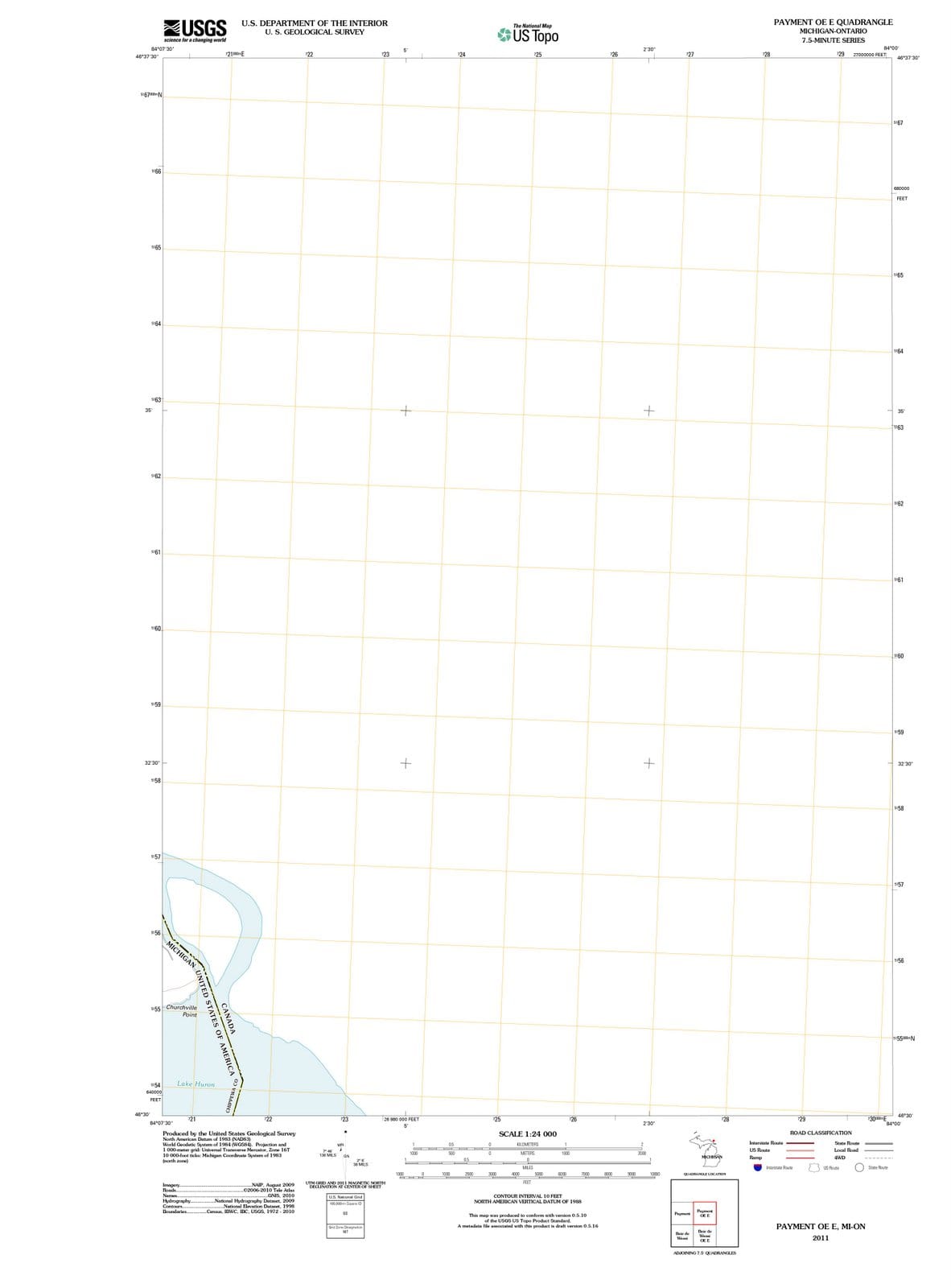 2011 Payment OE E, MI - Michigan - USGS Topographic Map