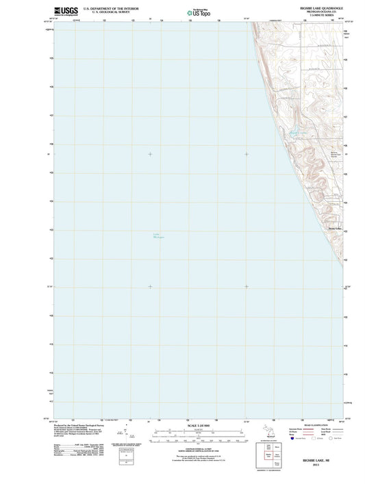 2011 Bigsbie Lake, MI - Michigan - USGS Topographic Map
